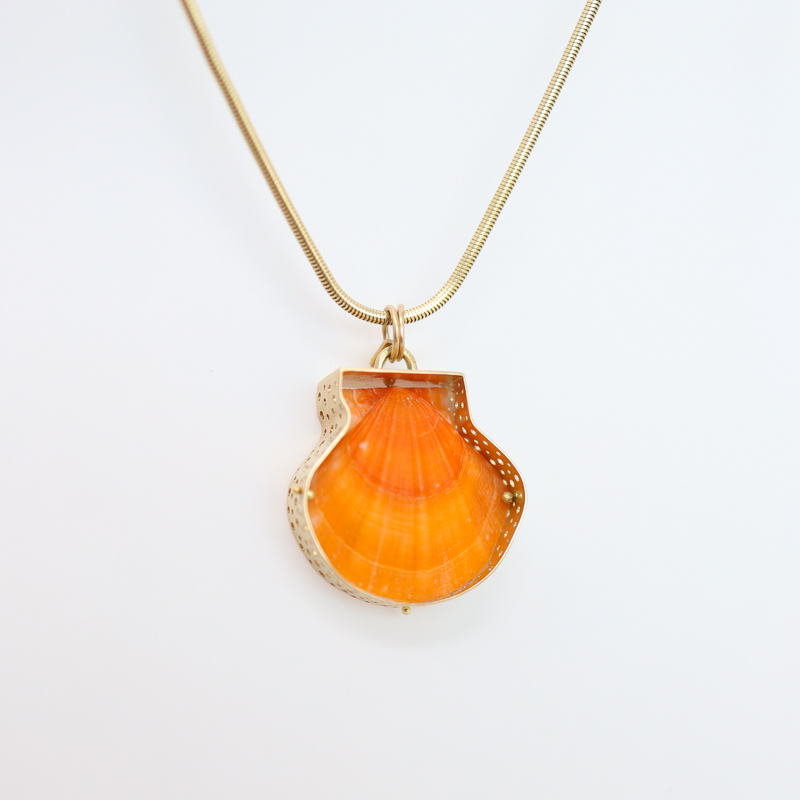Hilary Finck Mediterranean sea shell scallop necklace