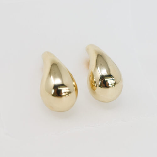 large drop earrings, bottega veneta dupes solid yellow gold