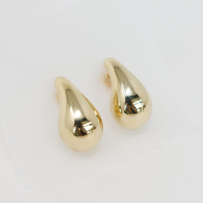 sculptural solid gold drop earrings, medium - Image 2