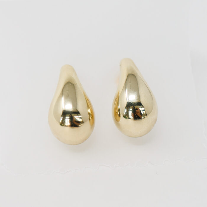 sculptural solid gold drop earrings, medium - Image 3