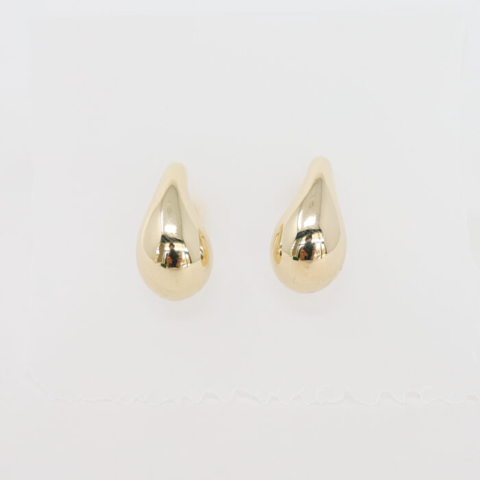 sculptural solid gold drop earrings, small - Image 3