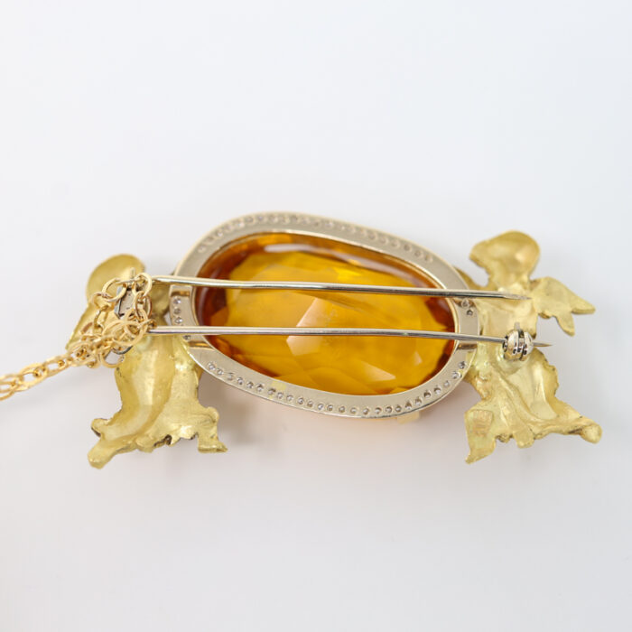 Andre Marcha cherubs, diamonds & citrine masterpiece - Image 4