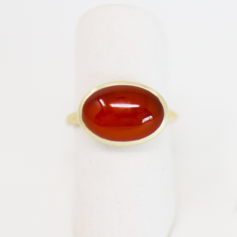 carnelian corazon cocktail ring by Judi Powers at Salt Hill Jewelry store downtown Fargo