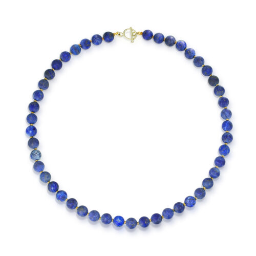 Judi Powers jewelry matte lapis necklace at Salt Hill Jewelry store downtown Fargo