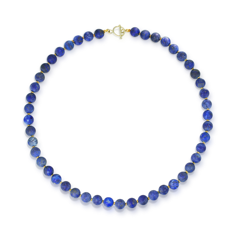 Judi Powers jewelry matte lapis necklace at Salt Hill Jewelry store downtown Fargo