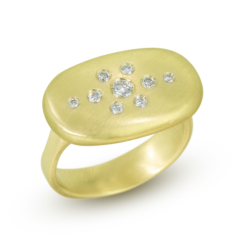 Judi Powers Arun Sawad Ring with Colorless Diamonds - Salt Hill Jewelry Story Downtown Fargo