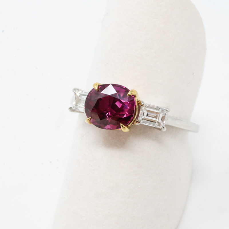 Ruby ring with claw prongs - Image 2