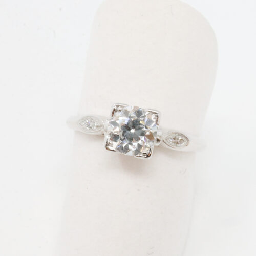 vintage platinum diamond engagement ring