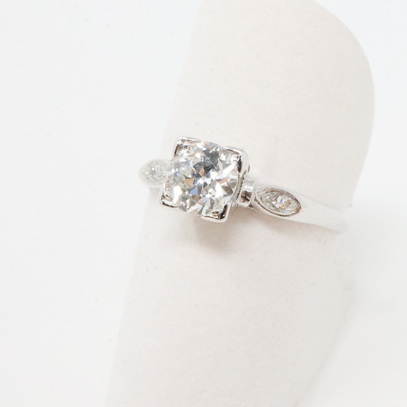 vintage diamond and platinum ring - Image 2