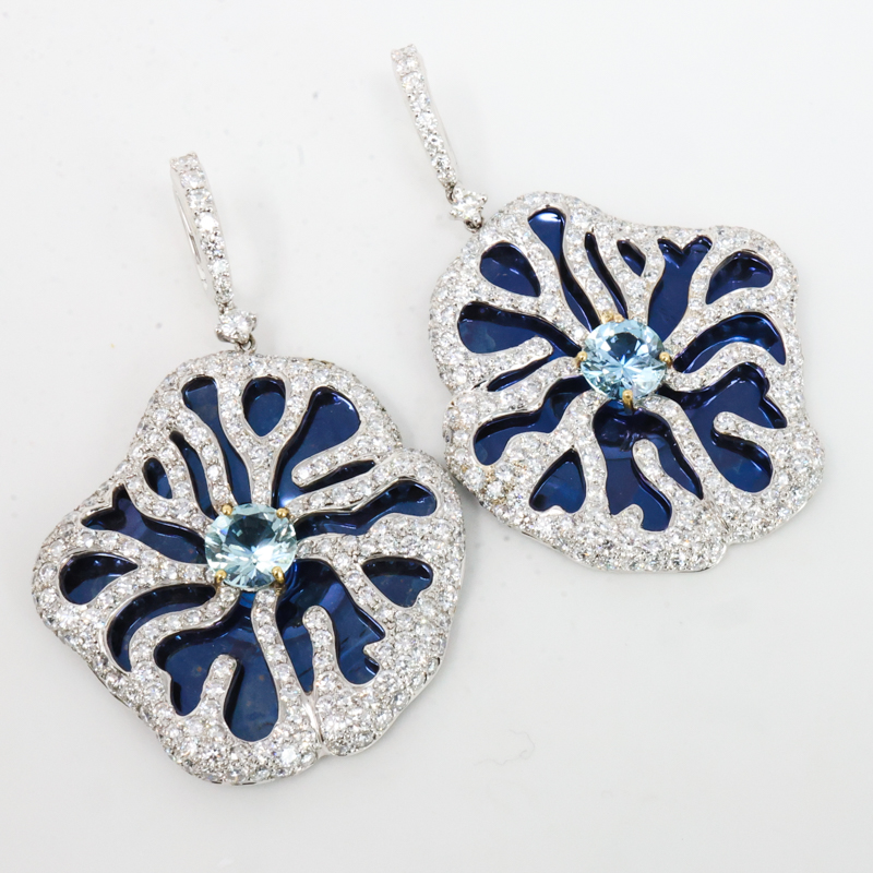 floral statement earrings - Image 2