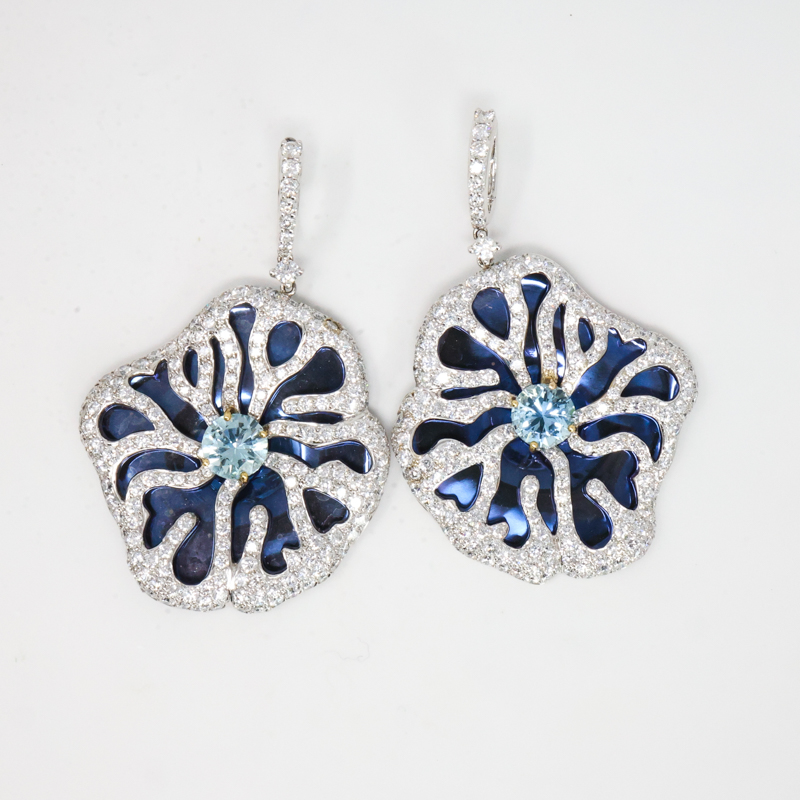 floral statement earrings