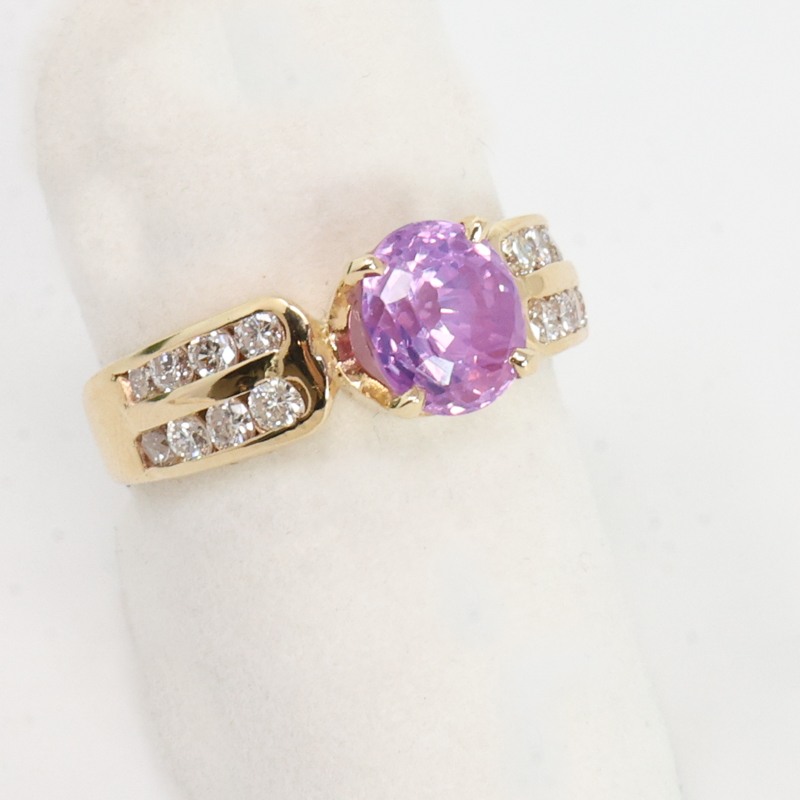 pink sapphire cocktail ring - Image 2