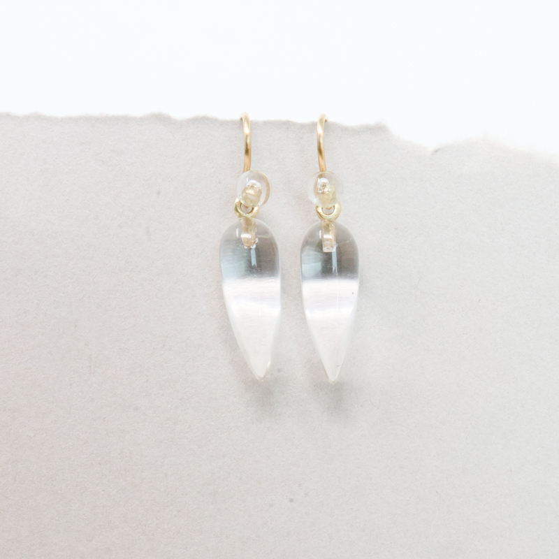 dan-yell chan teardrop rock crystal earring