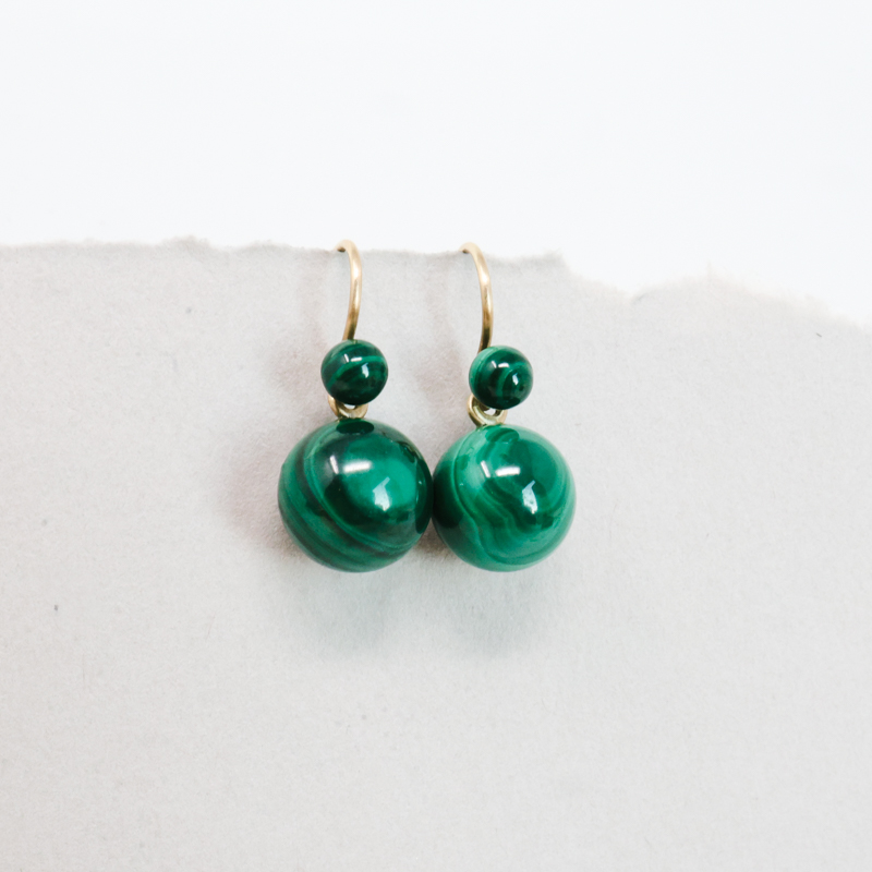 dan-yell jewelry chan double malachite earrings