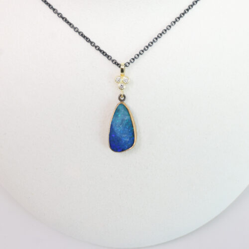 karin jacobson opal and diamond necklace