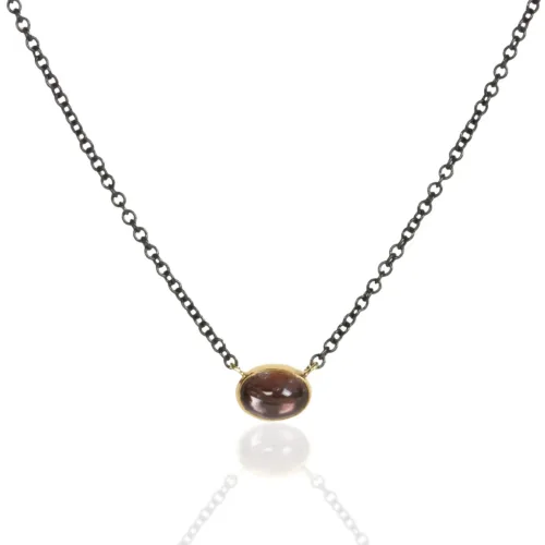 umba sapphire necklace by Karin Jacobson jewelry