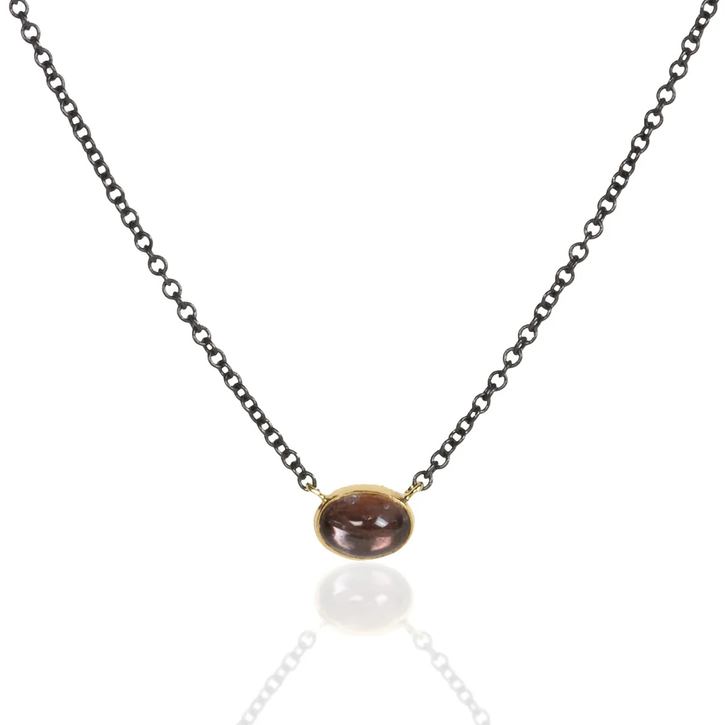 umba sapphire necklace by Karin Jacobson jewelry