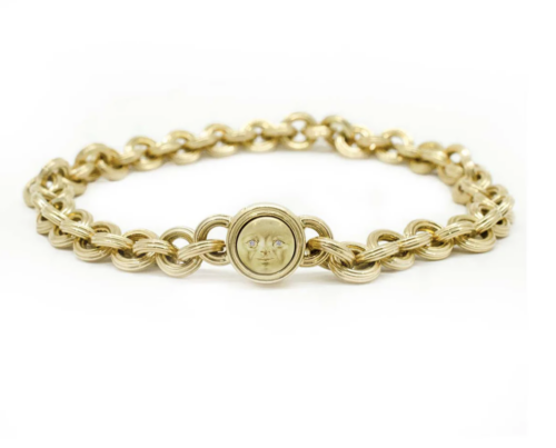 anthony lent fluted wire moonface clasp bracelet