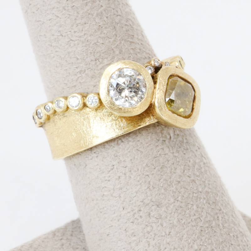 paired diamonds ring, one-of-a-kind - Image 6