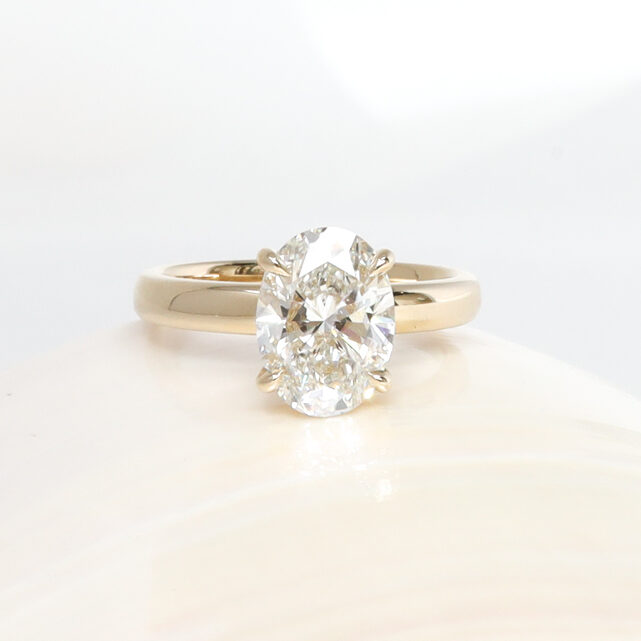 custom engagement rings fargo - oval lab diamond solitaire engagement ring