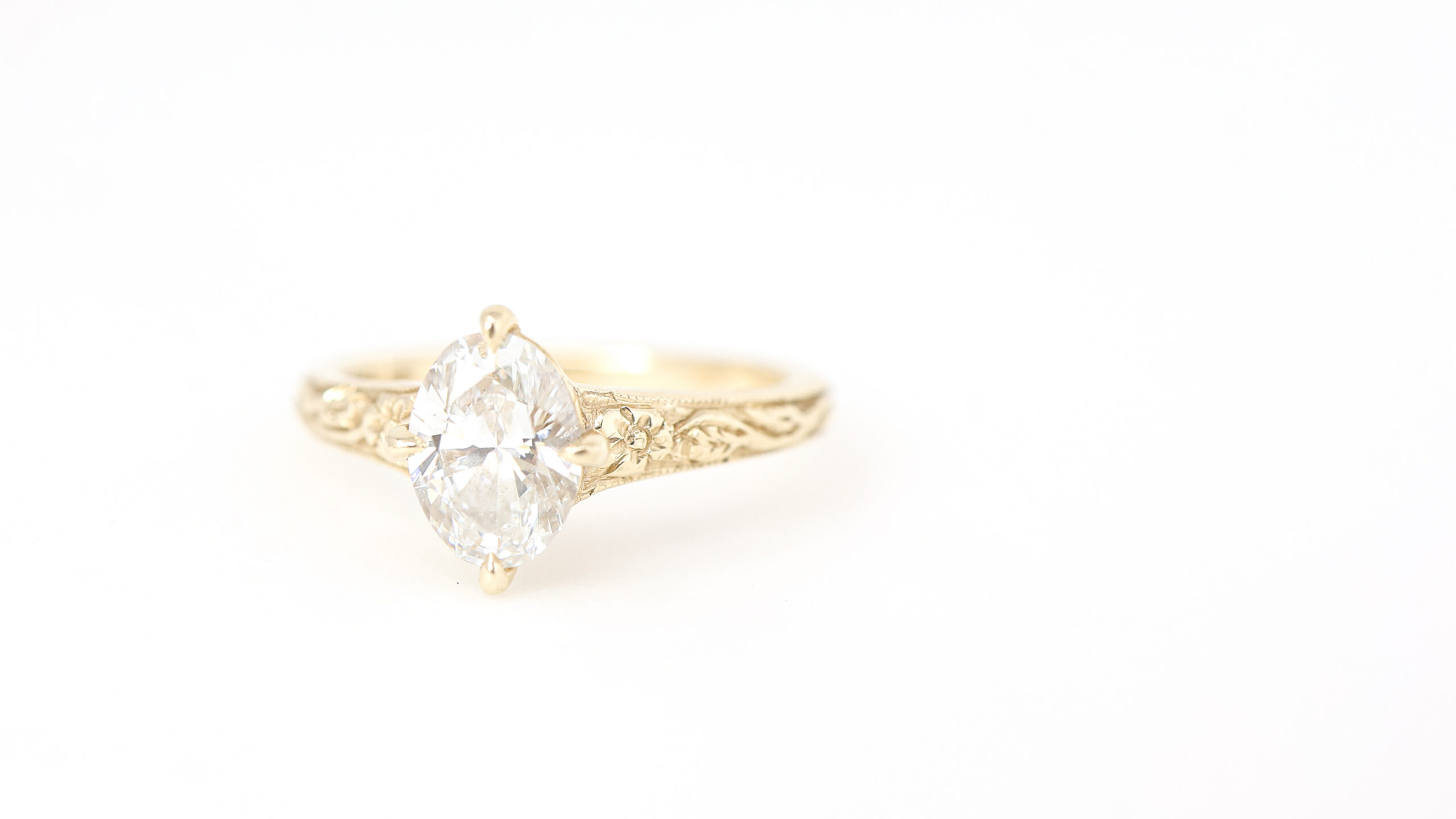 hand engraved custom engagement ring Salt Hill Jewelry Fargo Salt Hill Jewelry custom engagement rings Fargo hand engraved marquise moval oval engagement ring antique vintage inspired